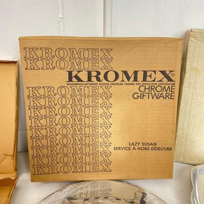 1000 Lot of Vintage Kromex Chrome Serving Dishes