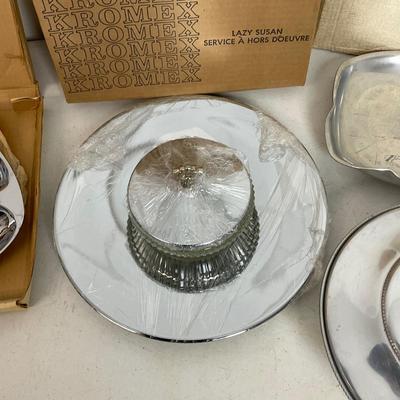 1000 Lot of Vintage Kromex Chrome Serving Dishes