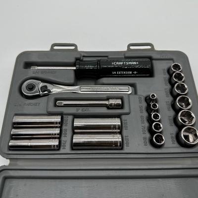 NIB Craftsman 19-Pc 1/4″ Drive Metric Socket Wrench Set – USA Made