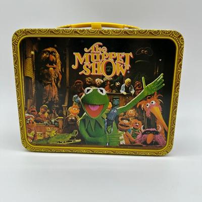 Vintage The Muppet Show Metal Lunchbox w/ Yellow Handle
