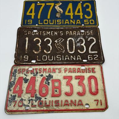 Vintage Louisiana License Plates