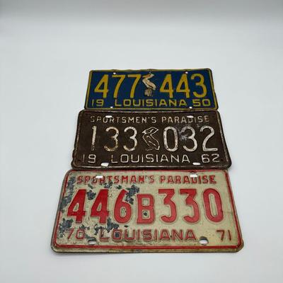 Vintage Louisiana License Plates
