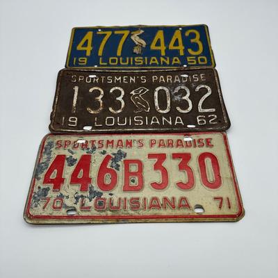 Vintage Louisiana License Plates