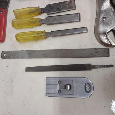 WOOD CHISELS, WIRE STRIPPERS, VISE GRIPS & MORE