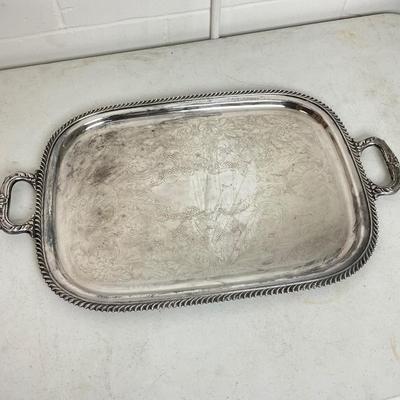 1018 Large Silverplated Serving Tray