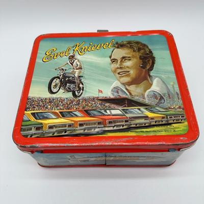 Vintage Evel Knievel Metal Lunchbox – Aladdin Industries, 1970s