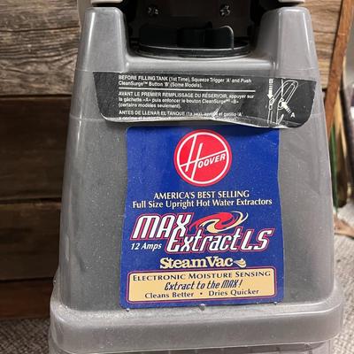 HOOVER MAX EXTRACT LS CARPET CLEANER WITH AN UPHOLSTERY CLEANING ATTACHMENT