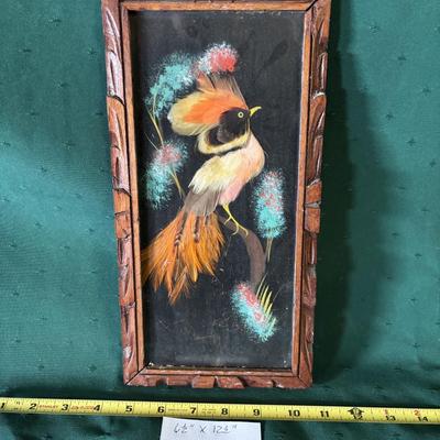 Vintage Mexican Feather Art