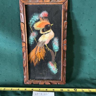 Vintage Mexican Feather Art