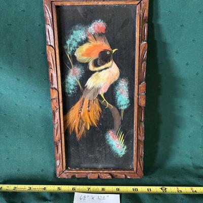 Vintage Mexican Feather Art