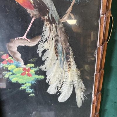 Vintage Mexican Feather Art