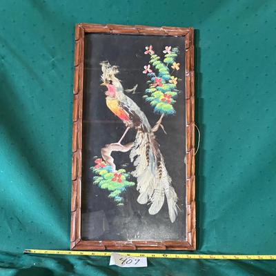 Vintage Mexican Feather Art
