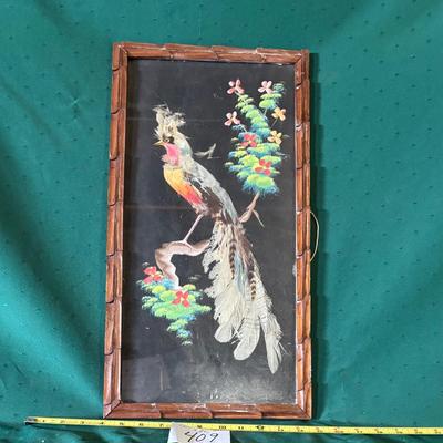 Vintage Mexican Feather Art