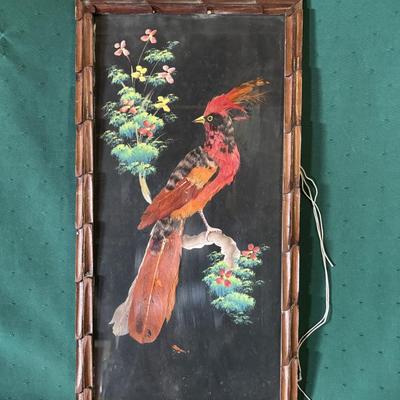 Vintage Mexican Feather Art