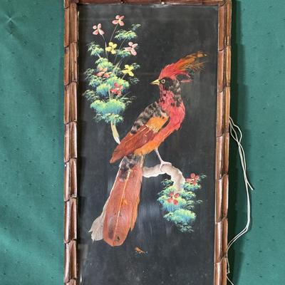 Vintage Mexican Feather Art