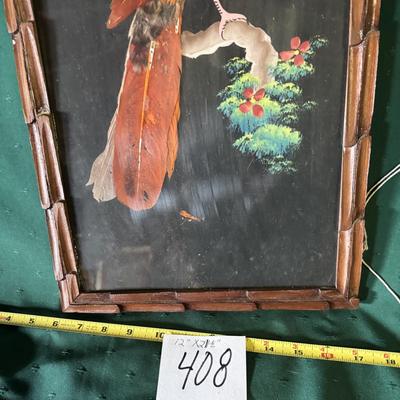 Vintage Mexican Feather Art