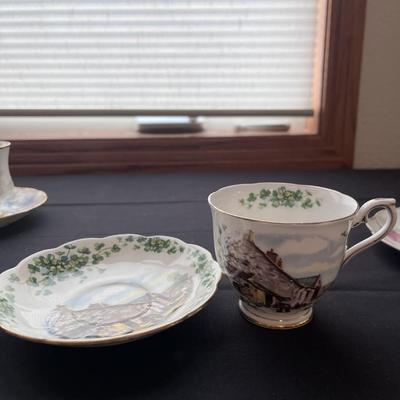 4 SETS OF TEA CUPS AND SAUCERS