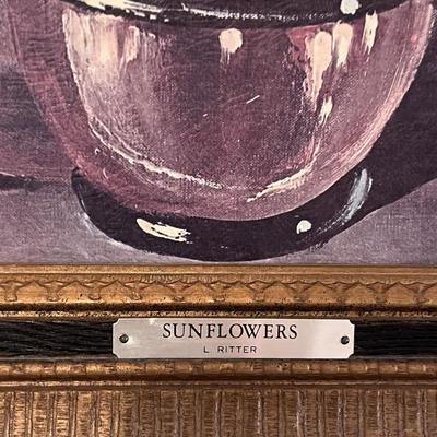 "SUNFLOWERS" REPRODUCED BY L RITTER