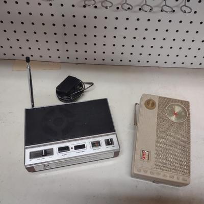 SYLVANIA TRANSISTOR RADIO AND A WEATHER ALERT