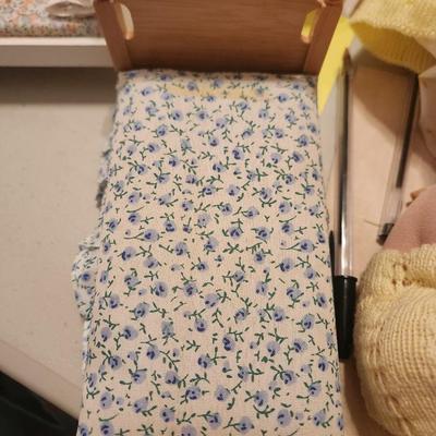 White and Blue Floral Bed