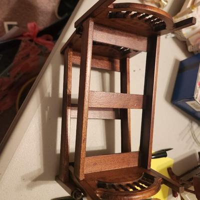 2 Brown Wooden Bed Frames