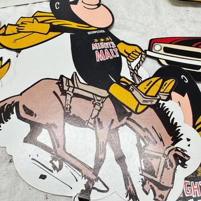 Sale Photo Thumbnail #407: Collectible Budman cartoon character decals, stickers and an original ink drawing