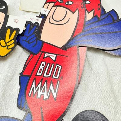 Sale Photo Thumbnail #405: Collectible Budman cartoon character decals, stickers and an original ink drawing