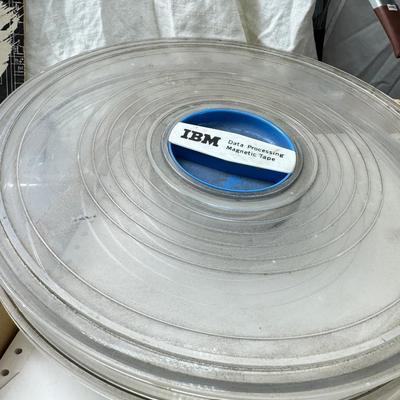 Sale Photo Thumbnail #426: IBM plastic reel disk container, ream of dot matrix paper continuous , 1970s computing books, Life magazine 1938. Sorry no shipping Paper is very heavy.