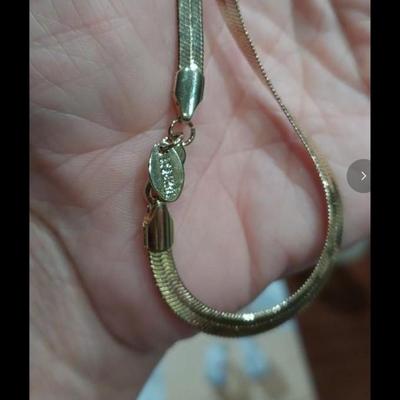 Lifetime Brand 24kt Gold Overlay Sterling Silver Necklace 18" New with box Lifetime brand