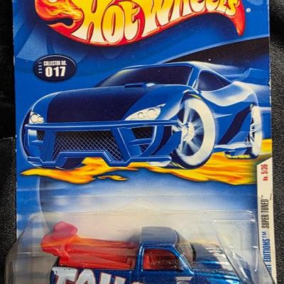 2001 Hot Wheels First Editions #17 of 36 Super Tuned | Collector #017 Metallic Blue Anime Truck | Chrome Engine 2000 Release Sealed Card...