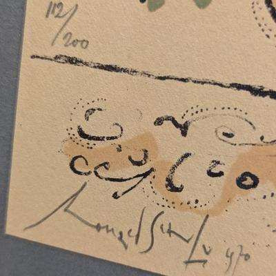 Ronald Searle, Framed. 12/200. Approx 17 3/4" x 17" #34