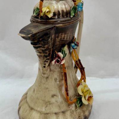 Sale Photo Thumbnail #219: This piece has a crack in the lid that appears to be repaired, but otherwise in good condition.