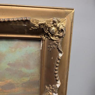 Framed Landscape Print Approx 34 1/4" x 20"