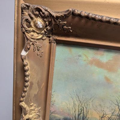 Framed Landscape Print Approx 34 1/4" x 20"