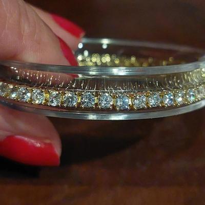 Gold Overlay Zirconia Bracelet