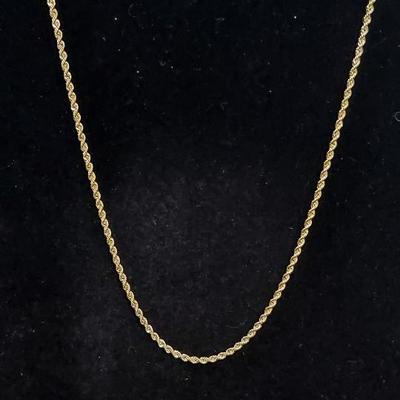 14kt Gold Filled Rope Necklace 16"