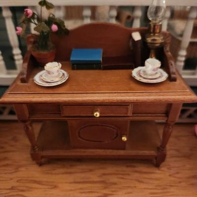 Study Desk w/ Books and Tea