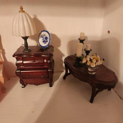 Dark Colored Coffee Table and Nightstand