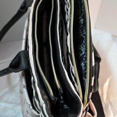Betsey Johnson Quilted Black & Blush Stripe Designer Tote / Diaper Bag – New Without Tags