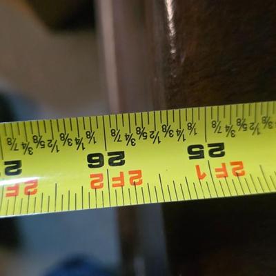 LOCAL PICKUP ONLY - Vintage Trunk Style Leather End Table with Two Drawers and Woven Shelf