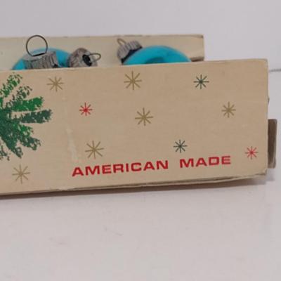 Shiny Brite Glass Ball Ornaments with Original Box- Made in USA