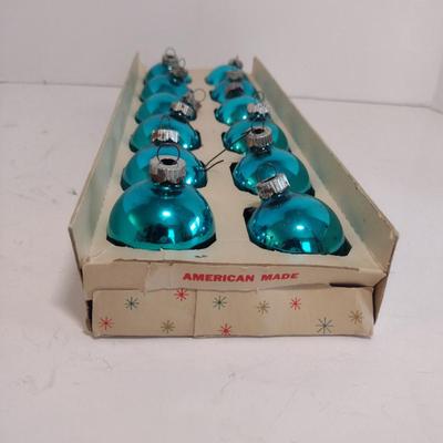 Shiny Brite Glass Ball Ornaments with Original Box- Made in USA