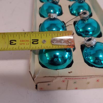 Shiny Brite Glass Ball Ornaments with Original Box- Made in USA