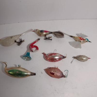 Collection of Vintage Mercury Glass Ornaments