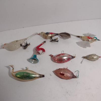 Collection of Vintage Mercury Glass Ornaments