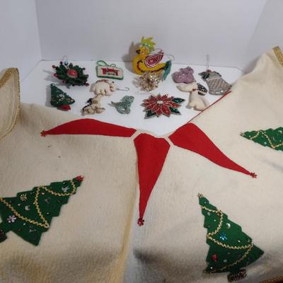 Collection of Hand Made Christmas Decor- Ornaments, Advent Calendars, Tree Skirt, etc.
