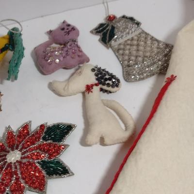 Collection of Hand Made Christmas Decor- Ornaments, Advent Calendars, Tree Skirt, etc.