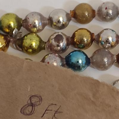 Collection of Vintage MCM Glass Bead String Garland- Three Strands