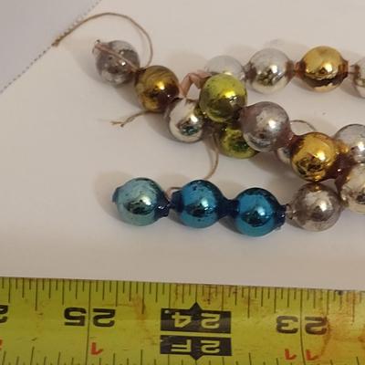 Collection of Vintage MCM Glass Bead String Garland- Three Strands