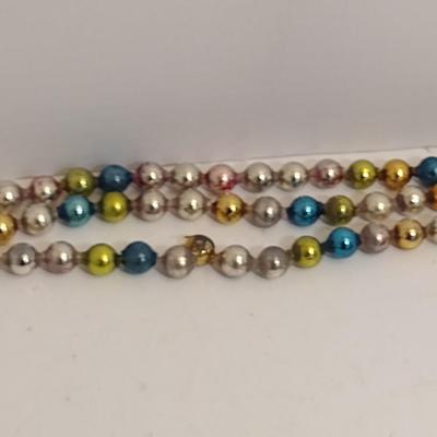 Collection of Vintage MCM Glass Bead String Garland- Three Strands